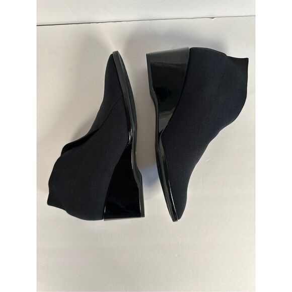Aerosoles Anina Ankle Wedge Booties sz 8 Black - Picture 9 of 11